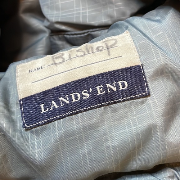 Lands’ End Gray Puffer Jacket Size Medium - Picture 7 of 9